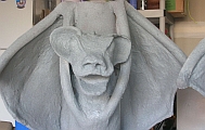 Gargoyle under construction - theatre prop